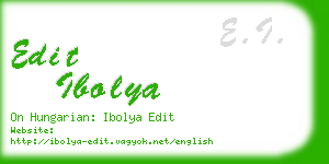 edit ibolya business card